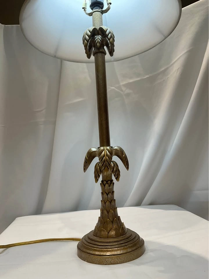 Vintage Hollywood Regency Palm Style Table Lamp - photo 2