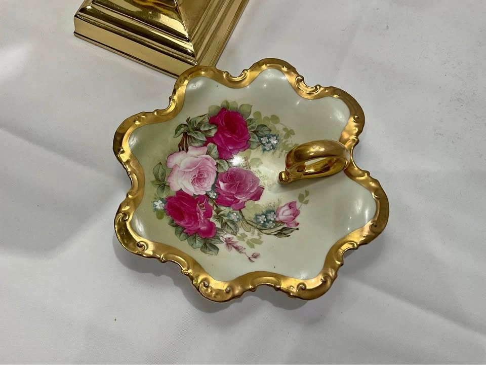 Trinket Dish Vintage Porcelain Hand Painted Made In Austria