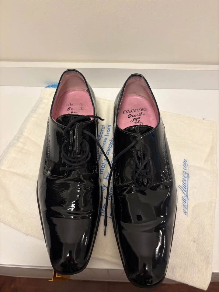 John Fluevog Luciano Black Patent Leather Dress Shoe M Size 8 - photo 2