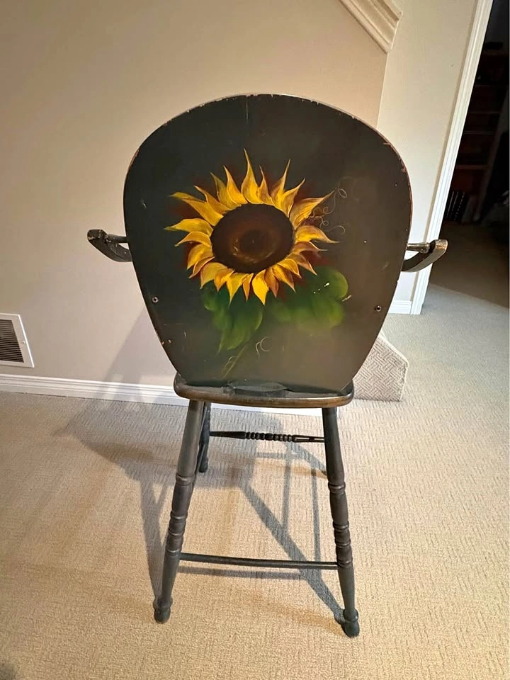 Vintage wooden high chair