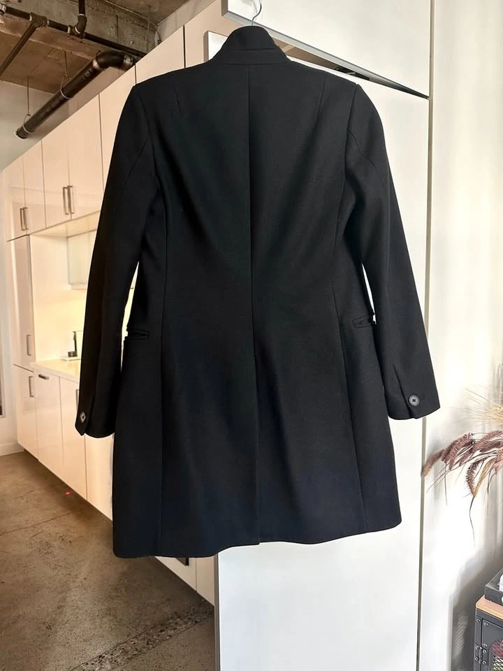 AllSaints Andrea Wool Cashmere Blend Coat - Black (US 2 / EU 34) - photo 3