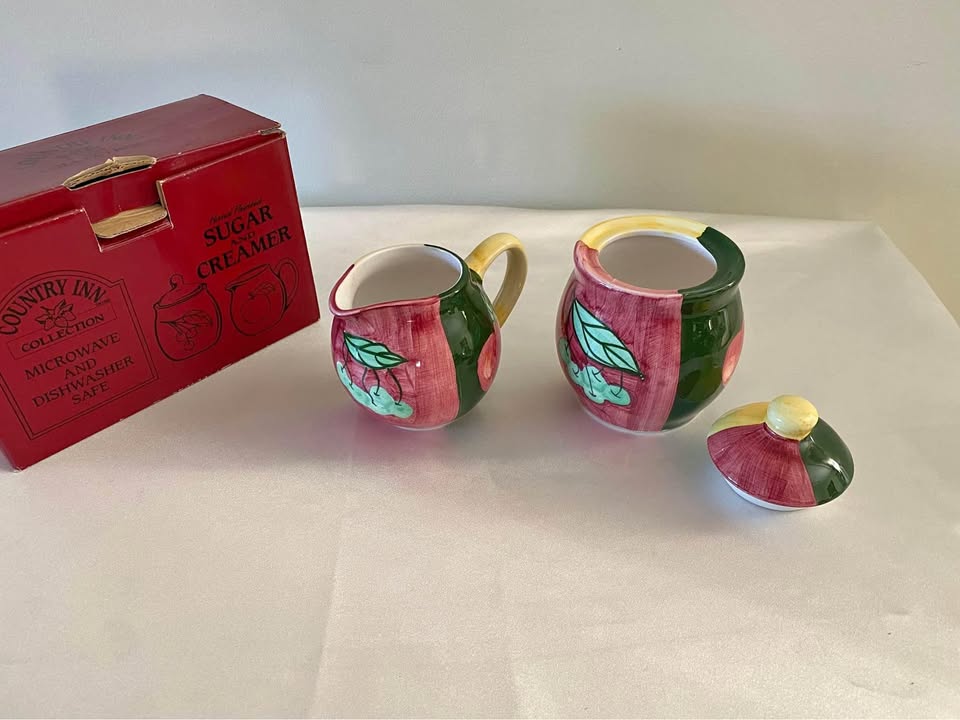 Vintage Ceramic Sugar and Cream Set