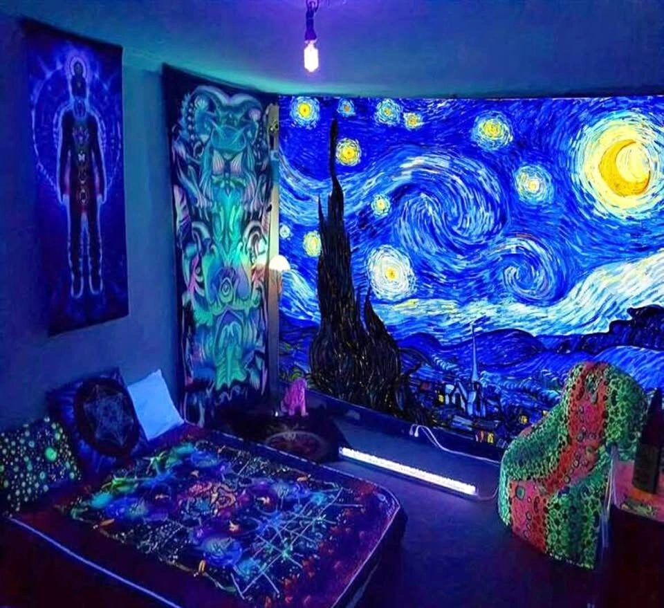 Tapestry, blue sky multicoloured