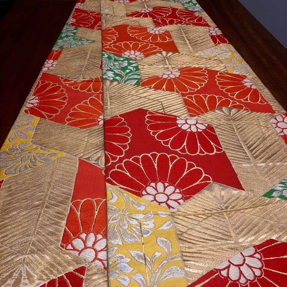 Vintage Japanese Silk Obi Table Runner - photo 4