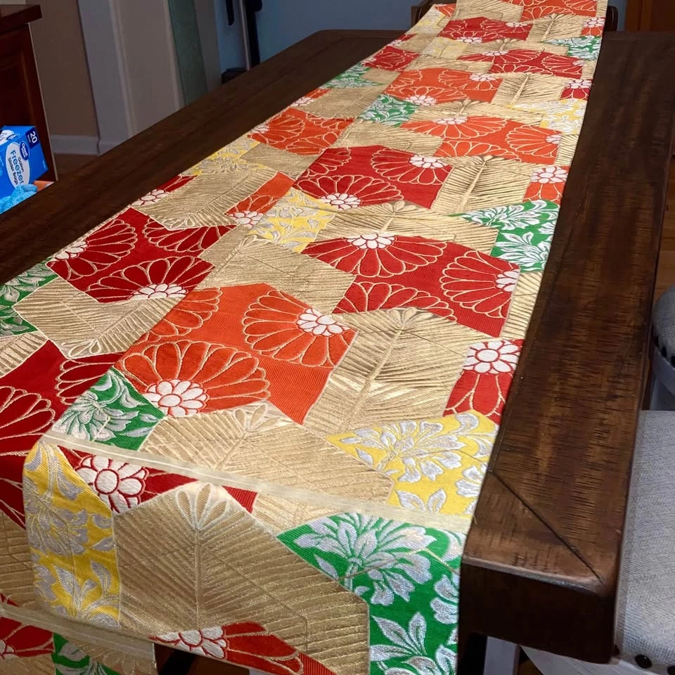 Vintage Japanese Silk Obi Table Runner - photo 5