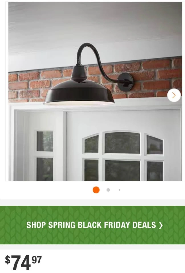 14 in. Black Barn Outdoor Wall Light - photo 2