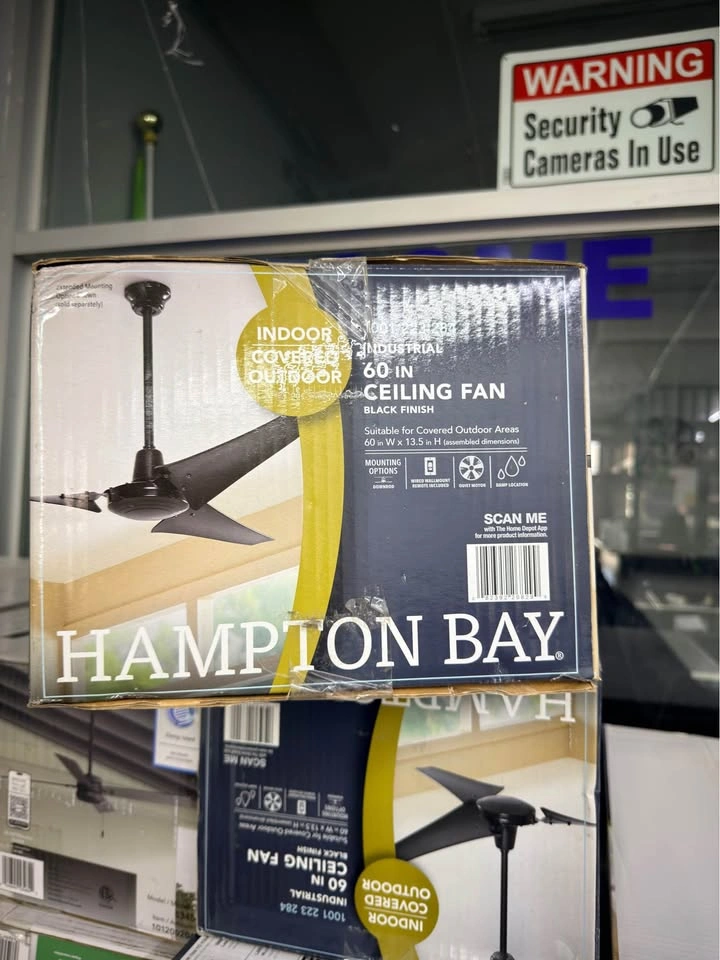 Industrial 60 in. Indoor/Outdoor Black Ceiling Fan - photo 4