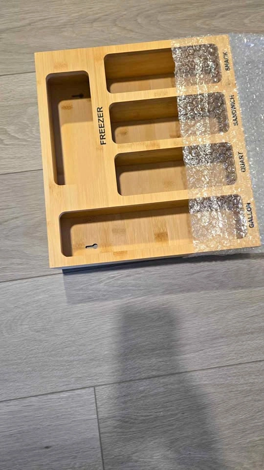 Bamboo Ziploc Bag Organizer