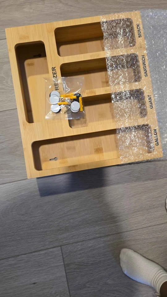 Bamboo Ziploc Bag Organizer - photo 3