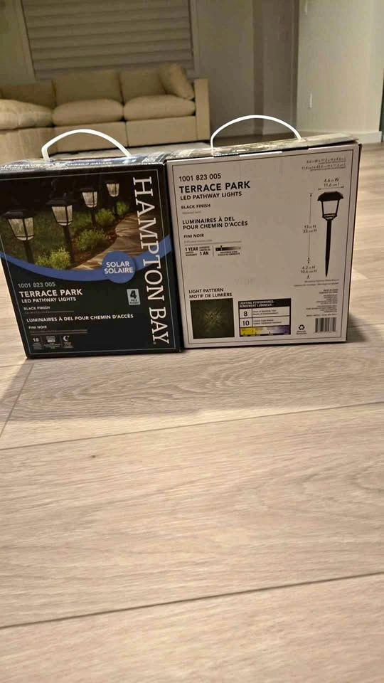 Hampton Bay Terrace Park LED Pathway Lights (4 Pack)