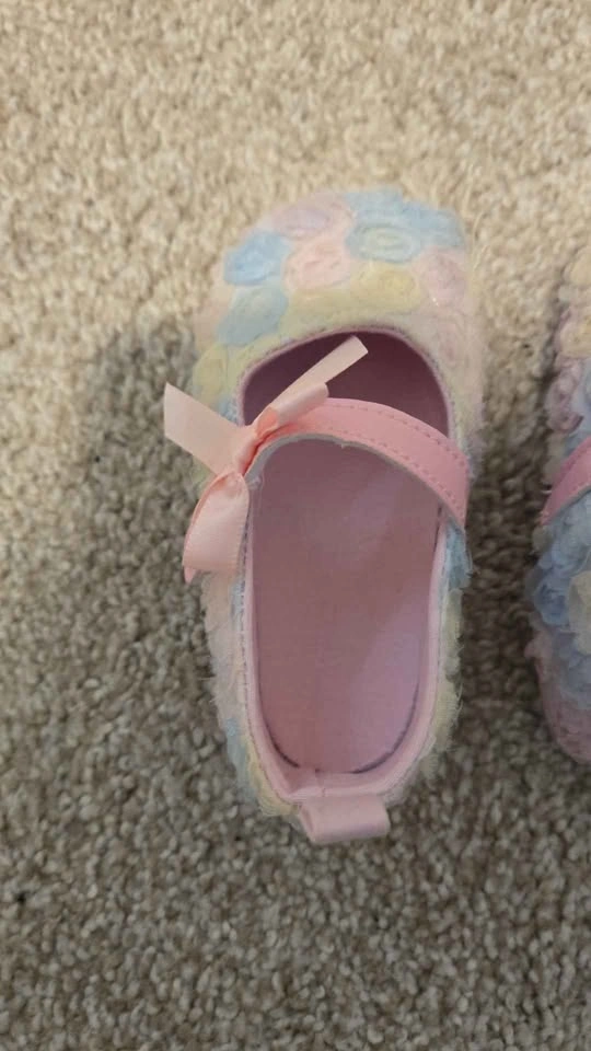 Floral Rose Baby Mary Jane Shoes - Inner Length 4.9in (12.5cm) - photo 2