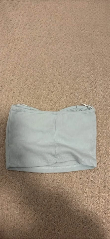 Aéropostale Light Blue Ribbed Tube Top with Ring Detail Size sma - photo 2