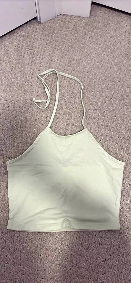 BP. Light Green Halter Crop Top S