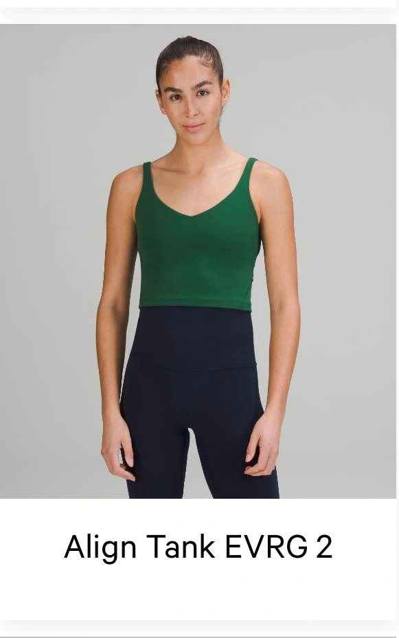 Lululemon Align Tank Evergreen Size 2 - photo 3