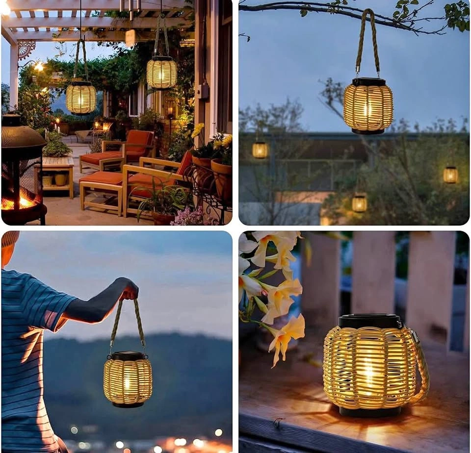 Solar lantern 🏮 rattan lantern