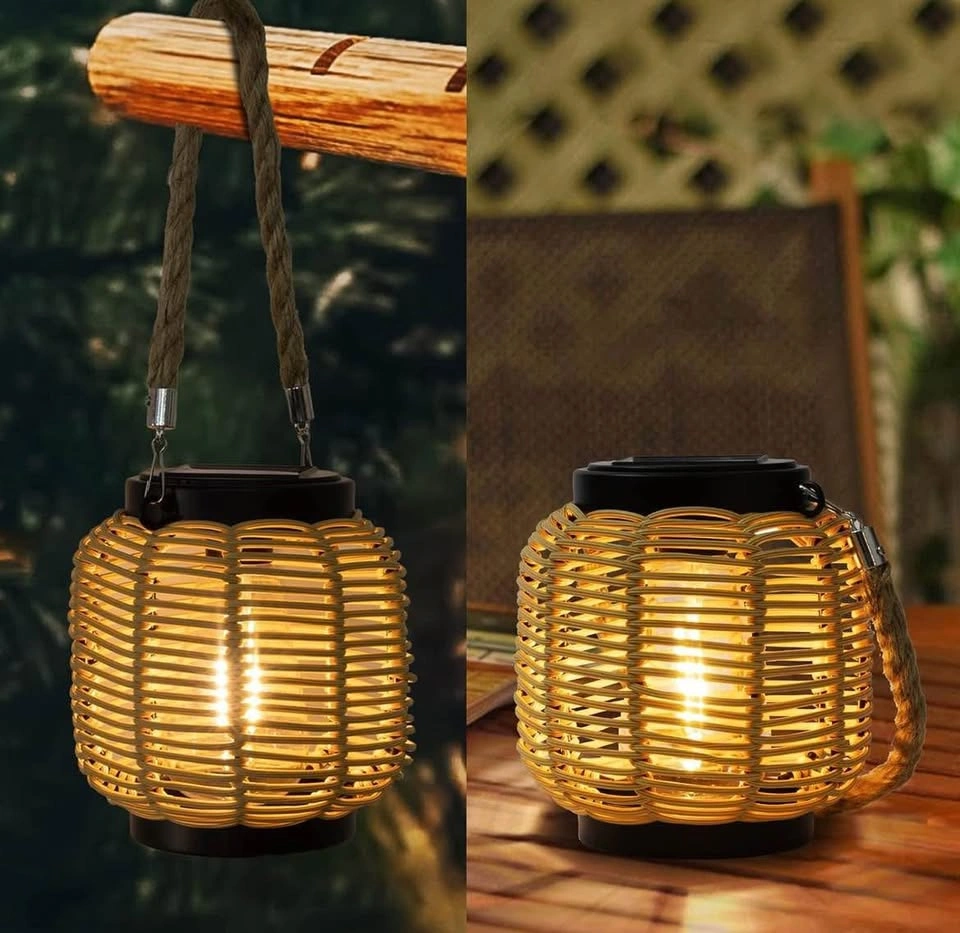 Solar lantern 🏮 rattan lantern - photo 2