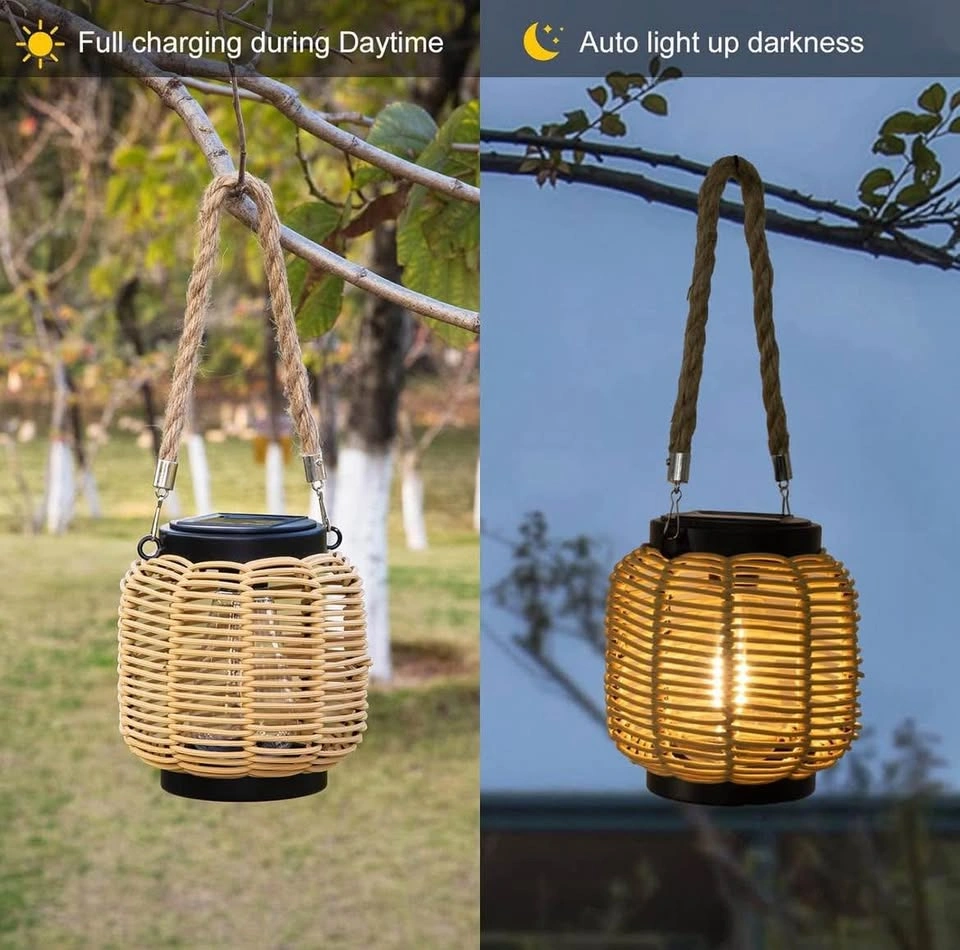 Solar lantern 🏮 rattan lantern - photo 3