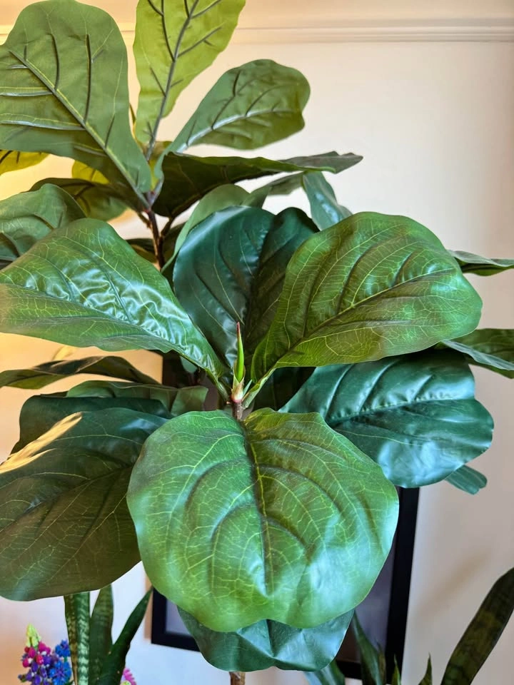 54” Artificial Fiddle Leaf Tree with Ceramic Pot - photo 2