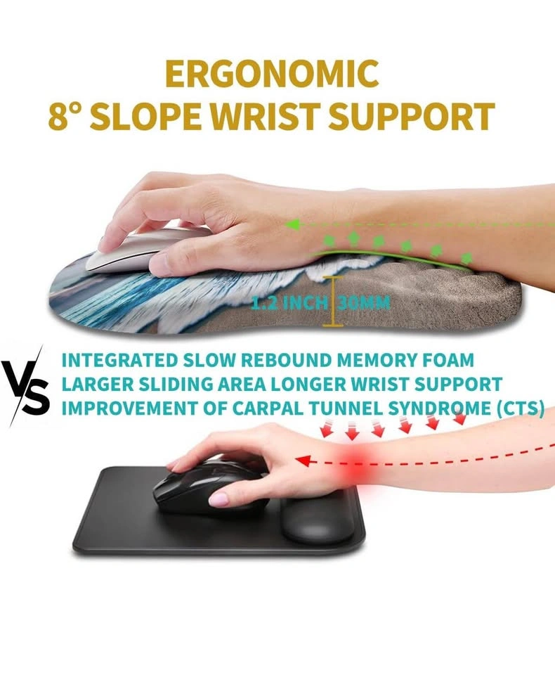Ergonomic Mouse Pad Wrist Support for Carpal Tunnel Pain Relief - photo 2