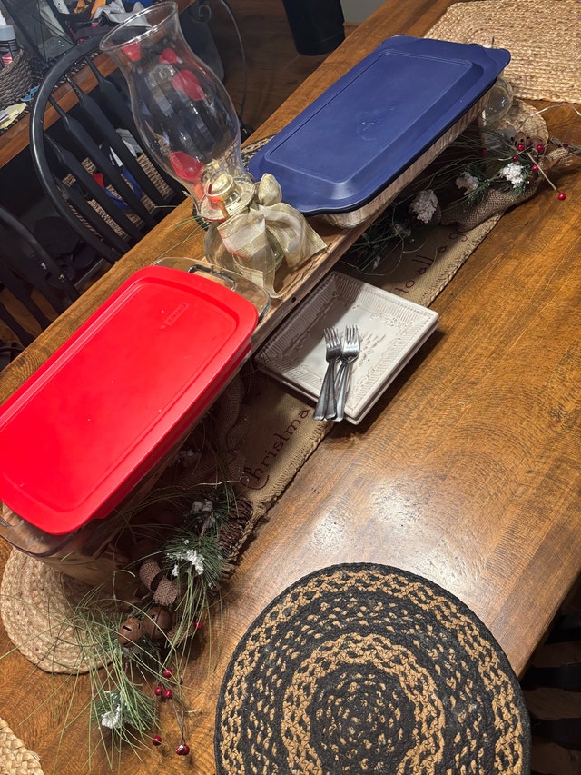 Dining Table Center Decor - Black Cherry Wood - photo 4