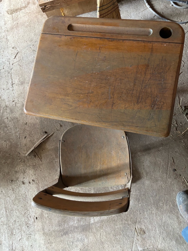 Vintage school desk