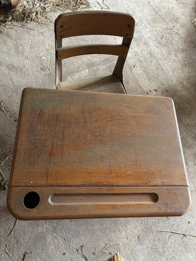 Vintage school desk - photo 2