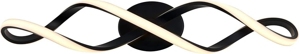 New Artika Swirl 27W LED Modern Vanity Light Fixture, Matte Blac