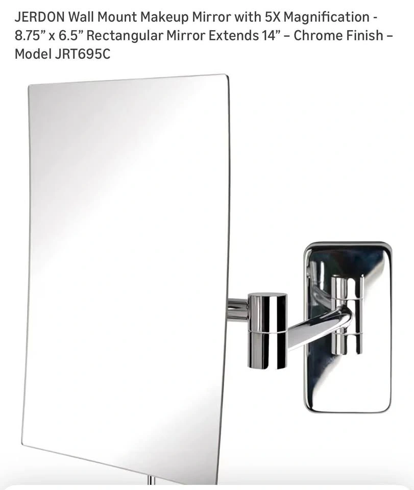 Jerdon Brand New Wall Mount Makeup Mirror