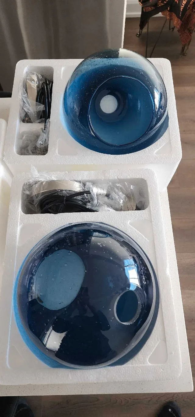 Luxury Pendant blue glass lights - 2 Lights image indicator(6)