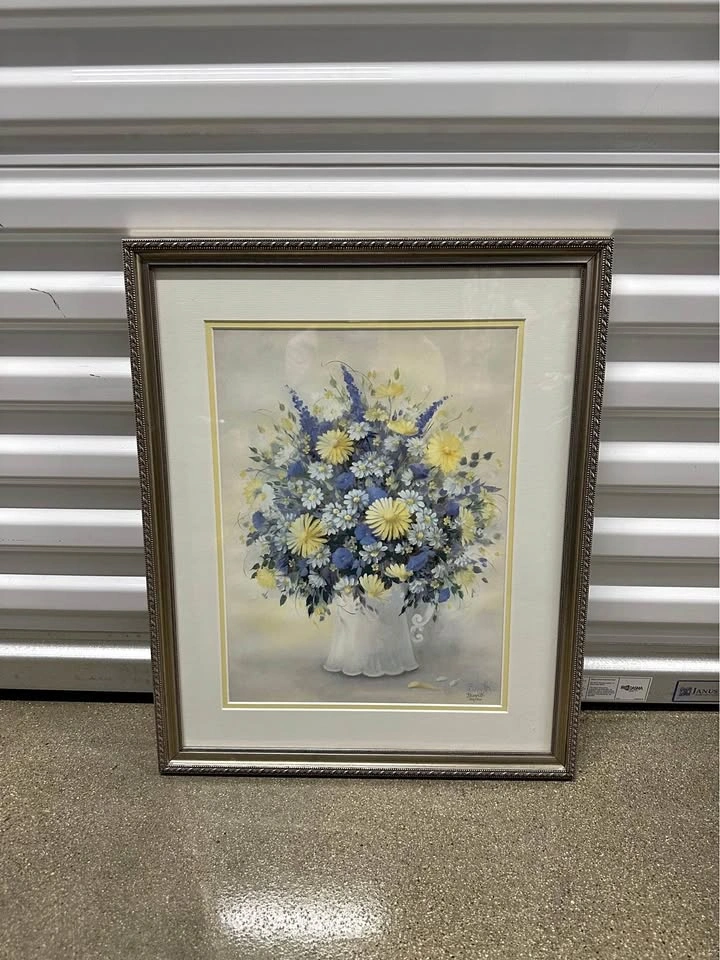 Framed Floral Wall Art – $15