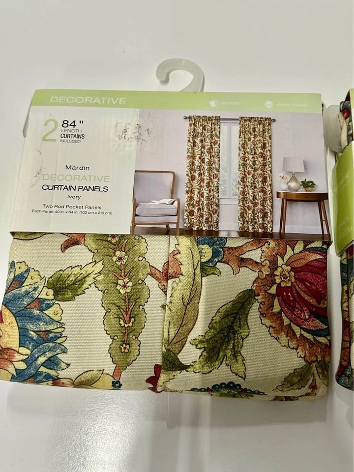 Curtain Panels Set – 4 Panels 40x84 (New) - photo 2