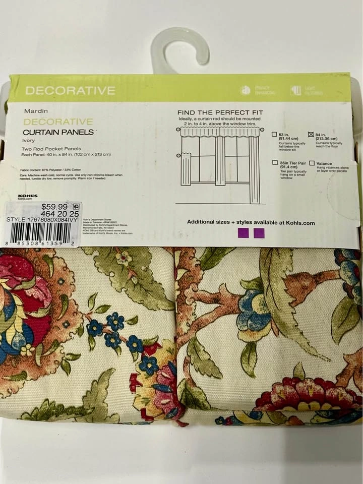 Curtain Panels Set – 4 Panels 40x84 (New) - photo 4