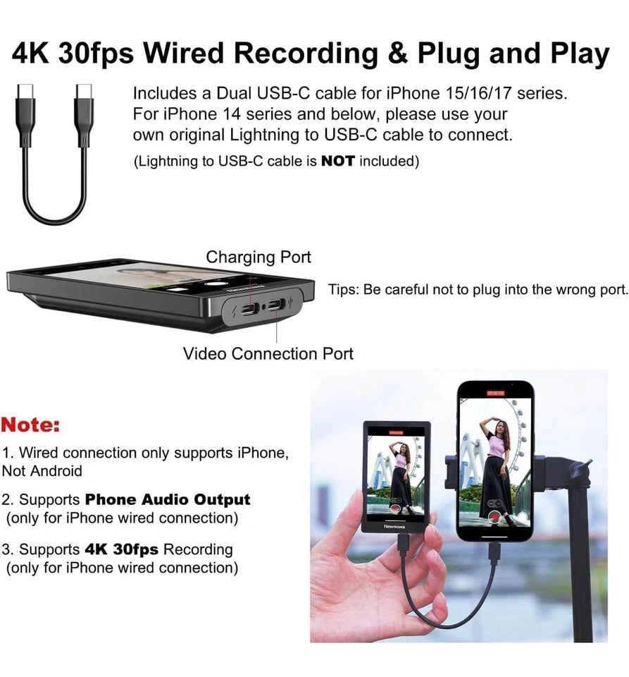 Newmowa PH01 Max Vlog Selfie Monitor Screen - Use Rear Camera fo - photo 3