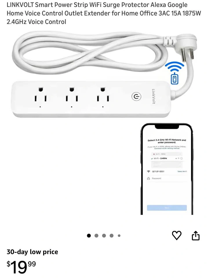 Smart Power Strip WiFi Surge Protector Alexa Google Home Voice C