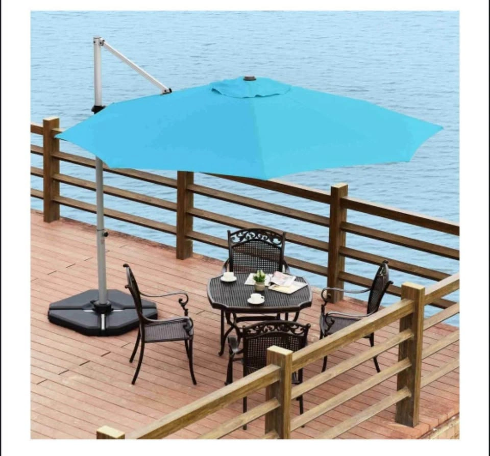 Costway 11' Patio Umbrella 360 Rotation Aluminum Tilt - photo 4