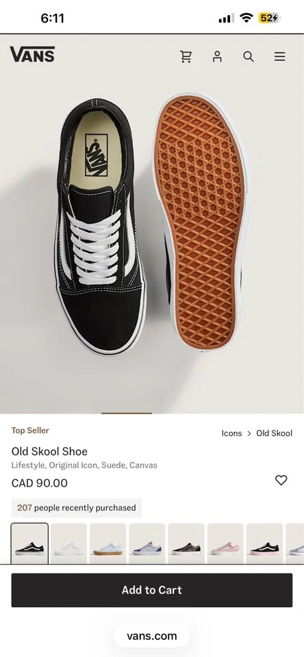 Vans Black and White Sneakers US Men 10.5 - photo 5
