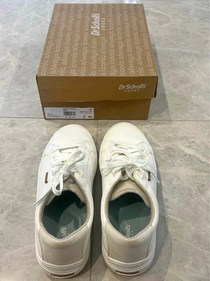 Dr. Scholl's Time Off White Sneakers Women's 8 M