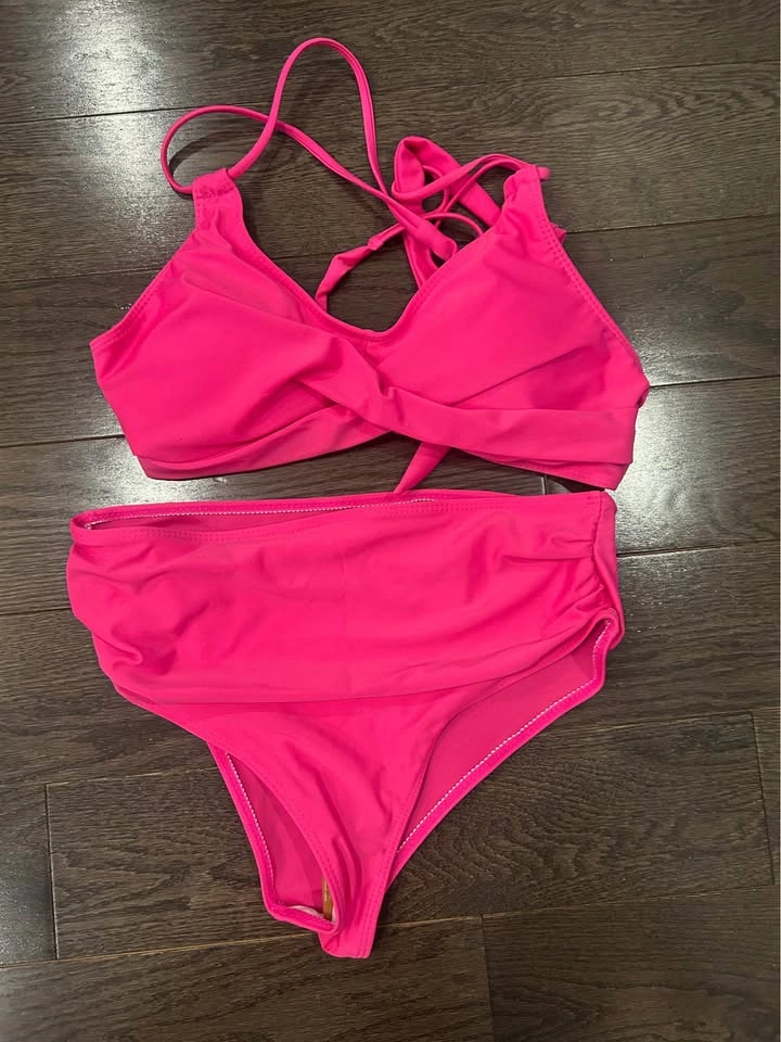 Hot Pink Cupshe High Waisted Bikini - Medium - photo 4