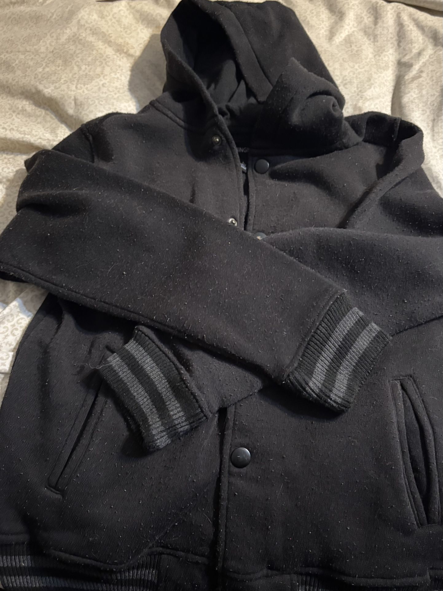 Black Sweat Jacket Lg - photo 2