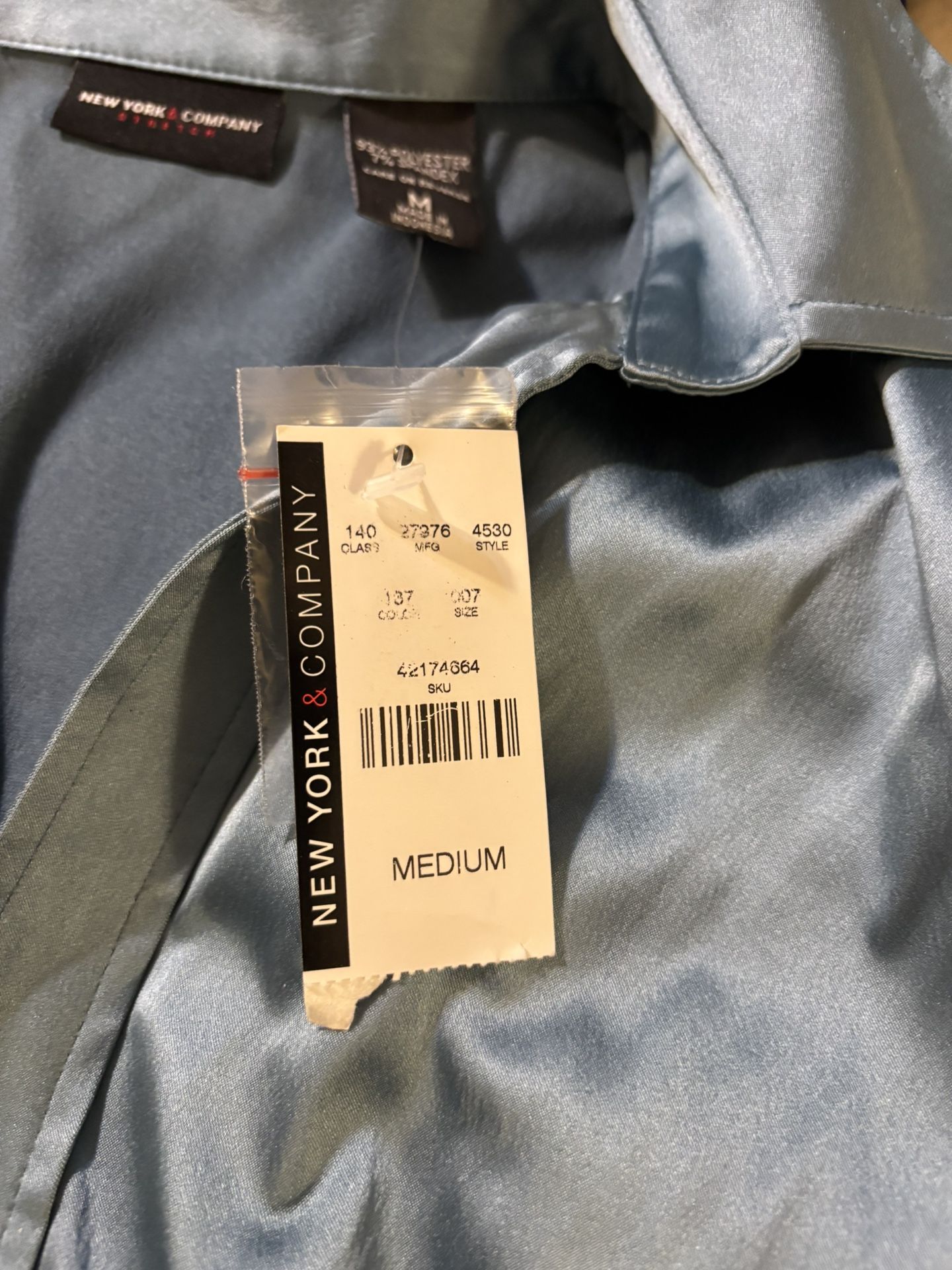 Ny & Co Satin Blouse (NWT) Sz M - photo 2