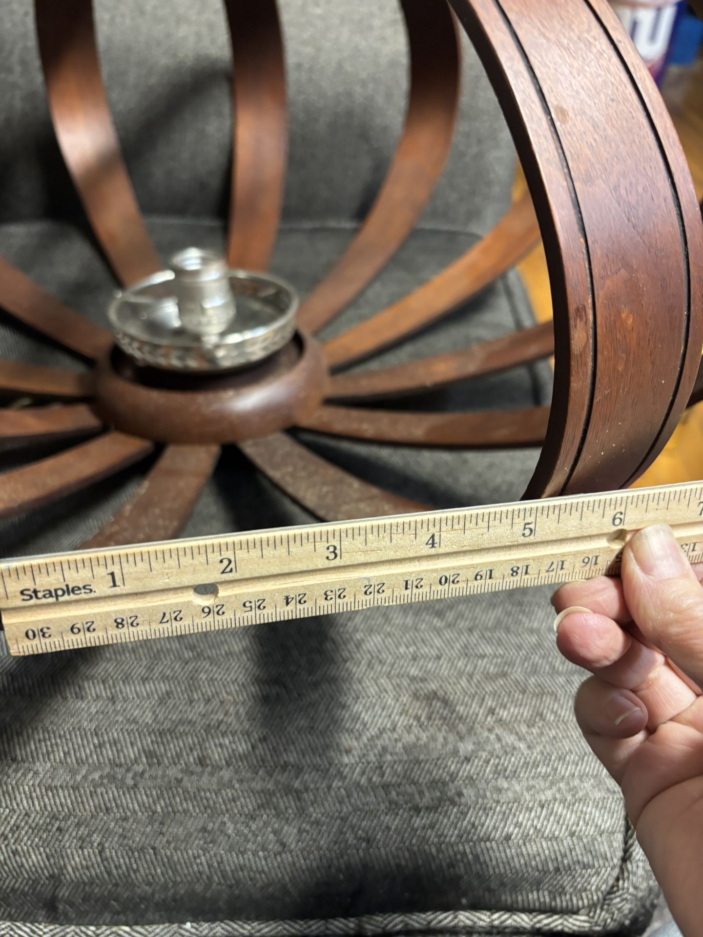 Antique Wooden Light Fixture - Dimensions Below - photo 5