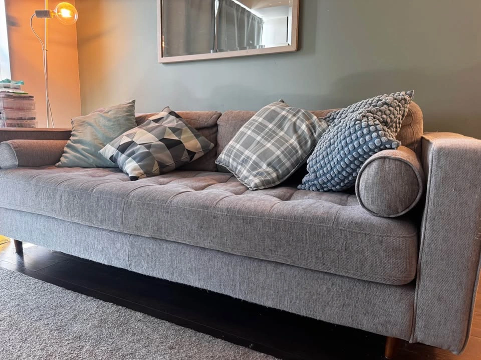 Grey IKEA couch - photo 2