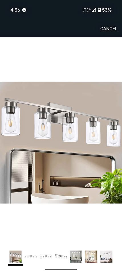 5-Light Brushed Nickel Vanity Fixture