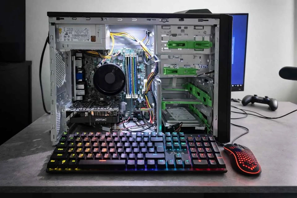 i7 Gaming PC - GTX 1050, 16GB RAM, 500GB HDD + Keyboard/Mouse - photo 2