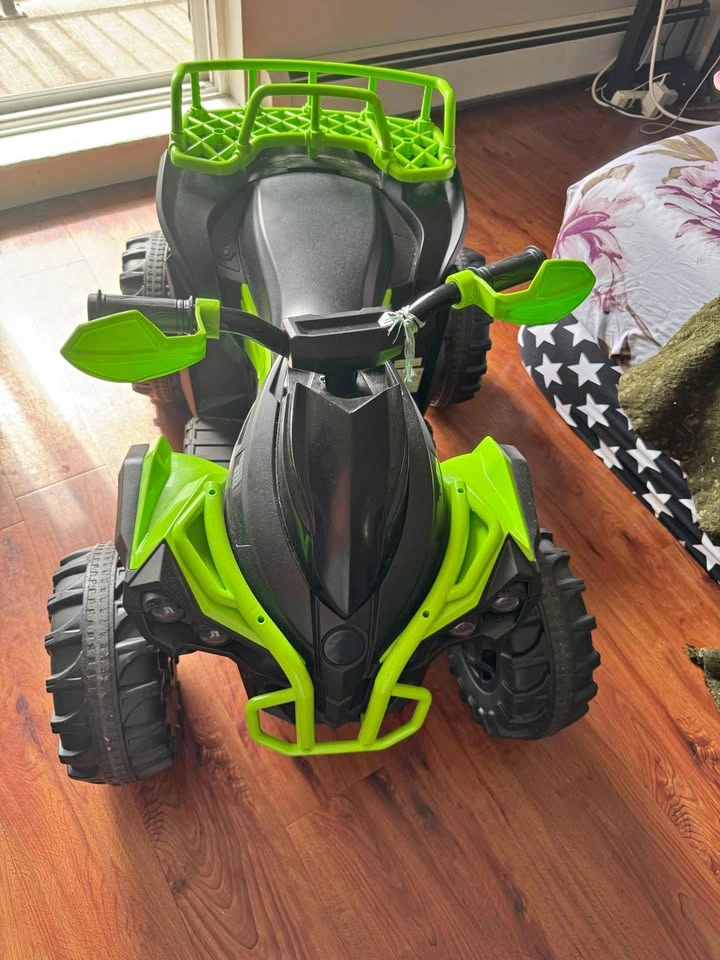 Kids Electric Ride-On ATV Quad Bike - Black & Green