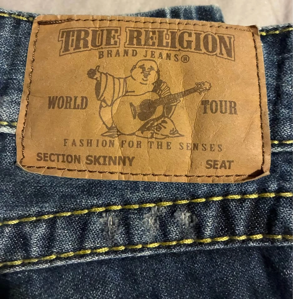 True Religion Vintage Jeans Yellow Stitching Size 31 - photo 4