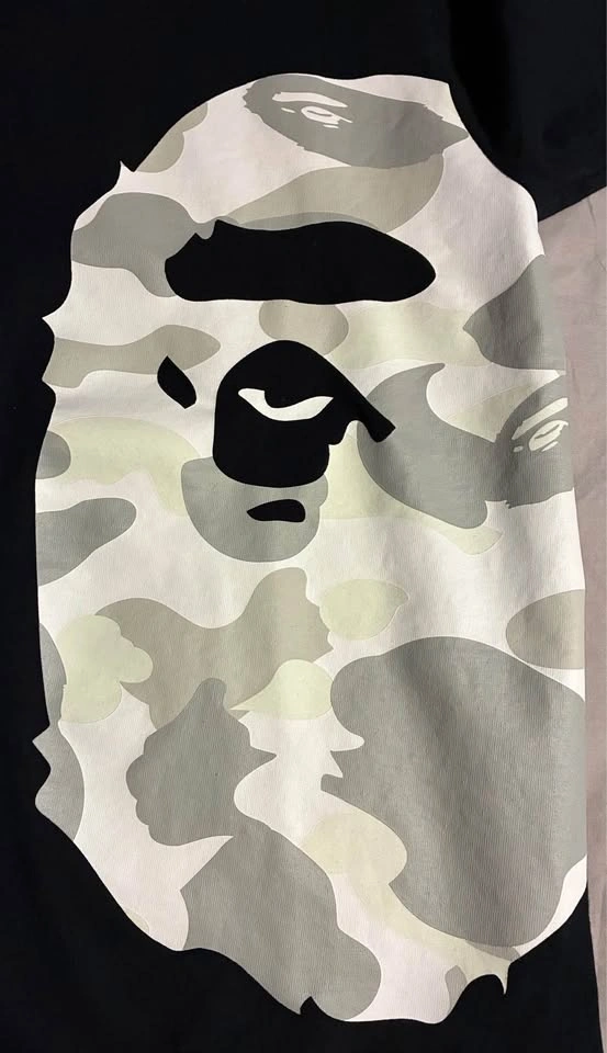 BAPE Ape Head Tee - Black/White Camo Limited Release - photo 2