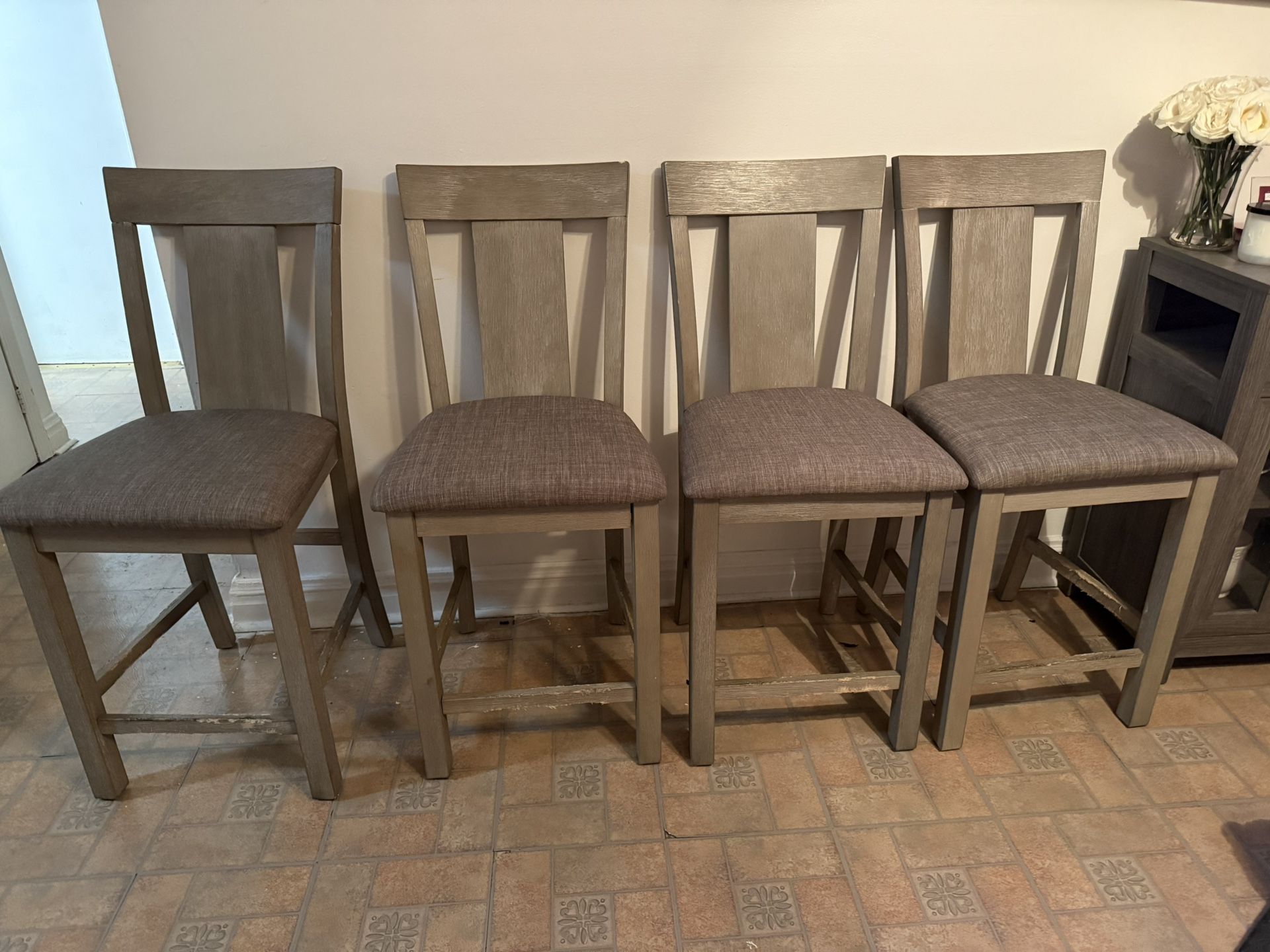 EUC Gray Dining Chairs (high Chair)