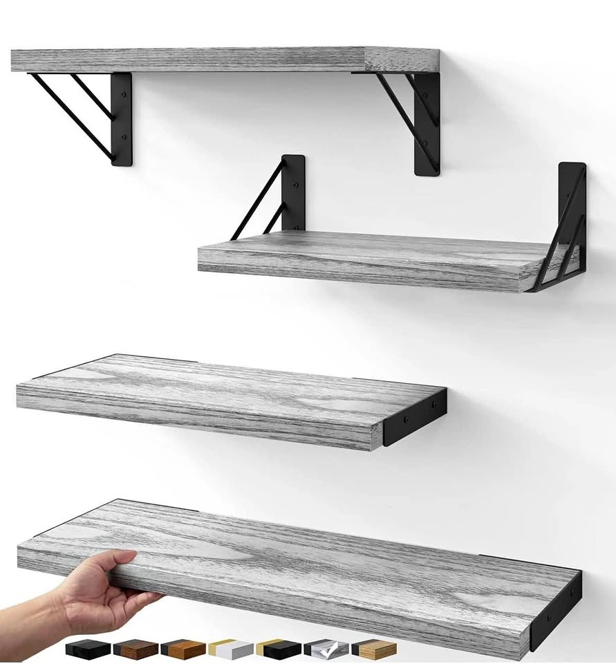 Set of 4 Floating Wall Shelves