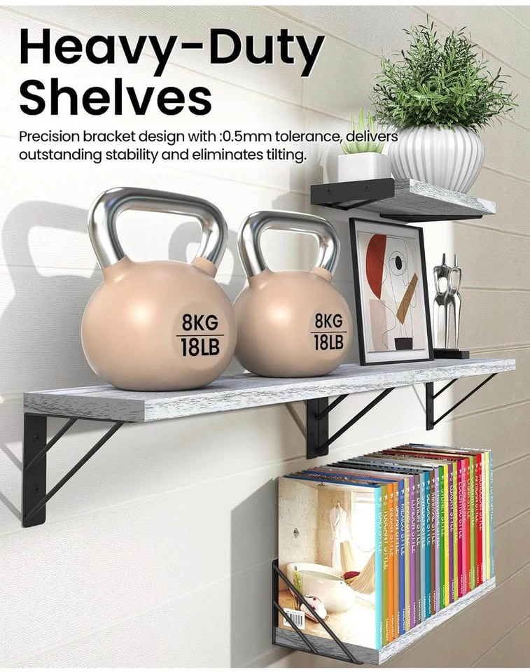 Set of 4 Floating Wall Shelves - photo 4